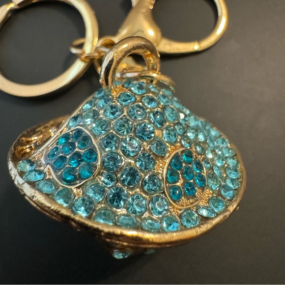 NWOT Jeweled Mushroom Keychain Clip - Picture 9 of 13